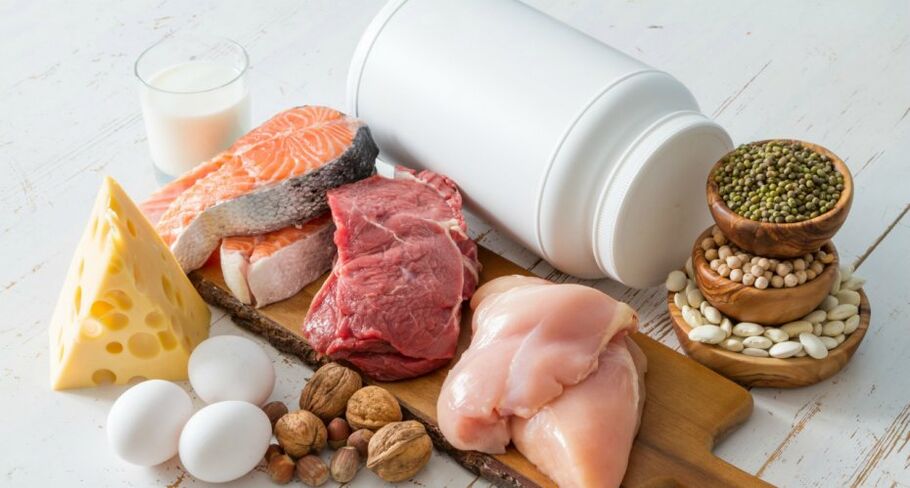 Divers aliments protéinés
